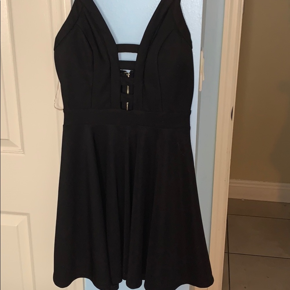 Black mini dress